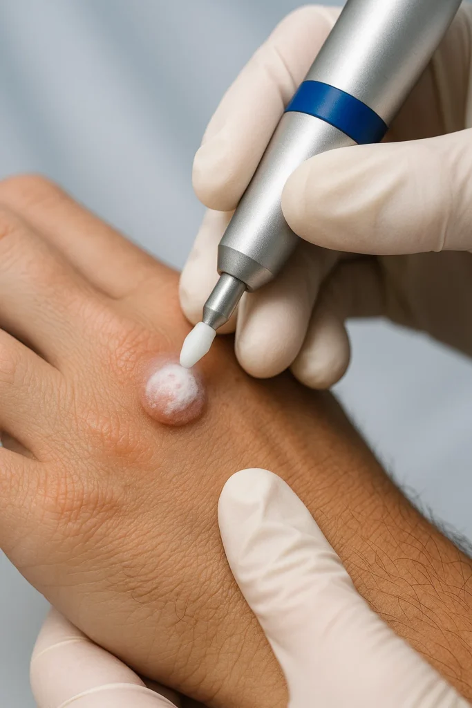 example of wart removal Cleveleys using cryopen