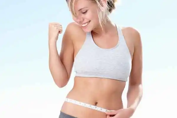 woman happy after fat reduction treatment Cleveleys