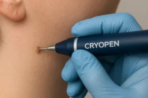 Person receiving skin tag removal Cleveleys
