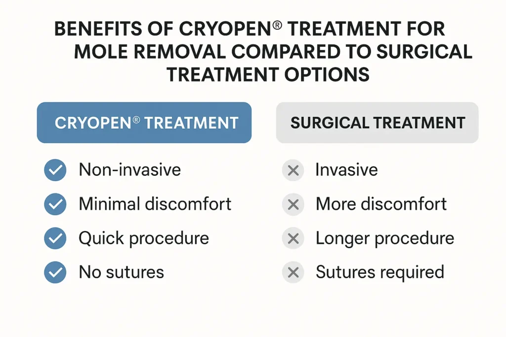 Benefits of facial mole removal Cleveleys - call our team today to book a consultation
